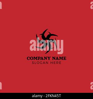 Hand Drawn Abstract Logo Vector Design Stock Vector