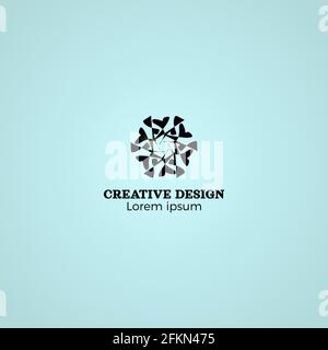 Simple Hand Drawn Creative Logo Vector Design Stock Vector