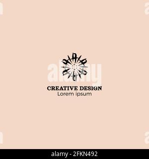 Aesthetic Spiral Creative Design Logo Vector Stock Vector