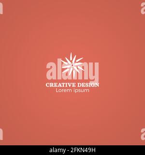 Unique Aesthetic Creative Logo Design Vector Stock Vector