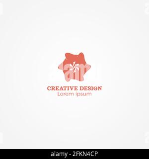 Orange Aesthetic Creative Design Logo Vector Stock Vector