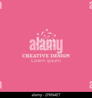 Pale Pink Abstract Creative Design Logo Vector Stock Vector
