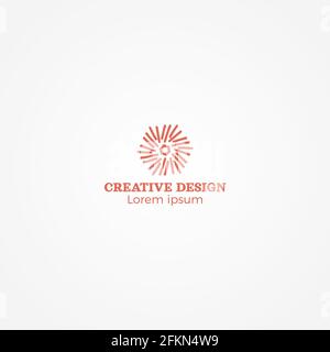 Simple Hand Drawn Creative Design Logo Vector Stock Vector