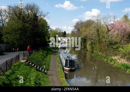 The Worcester and Birmingham Canal at Hopwood, Worcestershire, England, UK Stock Photo