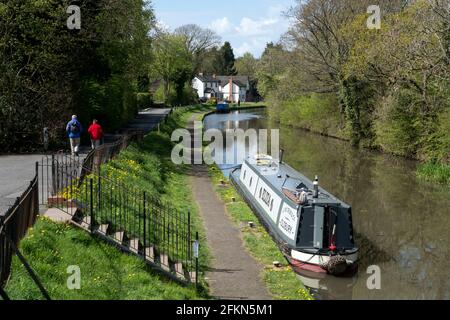 The Worcester and Birmingham Canal at Hopwood, Worcestershire, England, UK Stock Photo