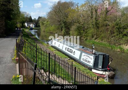 The Worcester and Birmingham Canal at Hopwood, Worcestershire, England, UK Stock Photo