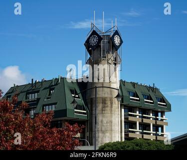 The Civic House clock tower building, Nelson City, New Zealand. Stock Photo