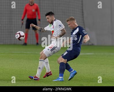 Palko Dardai of MOL Fehervar FC competes for the ball with