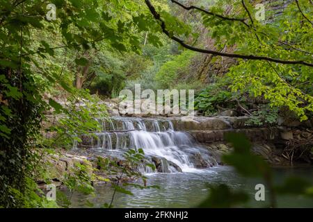 Small Waterfall Cascades In Florence, Italy Stock Photo