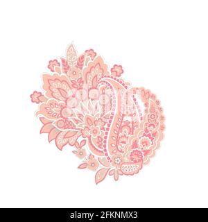 Paisley vector isolated pattern. Floral Vintage illustration Stock Vector