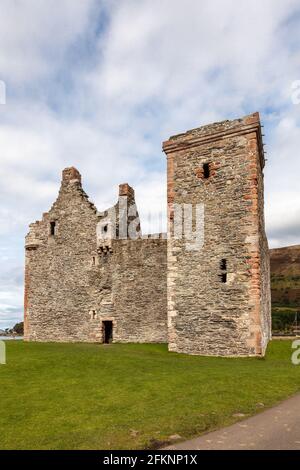 Lochranza Castle on the Isle of Arran in Scotland, UK. Stock Photo