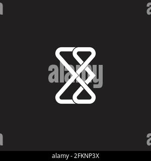 letter x infinity chain simple overlapping logo vector Stock Vector