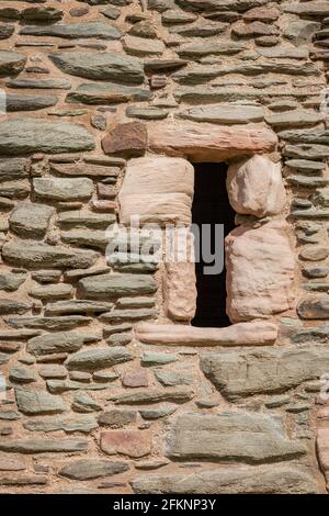 Detail of window stones at lochranza castle isle of arran Stock Photo