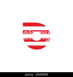 letter c stripes motion geometric logo vector Stock Vector