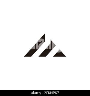 triangle stripes geometric line design logo vector Stock Vector