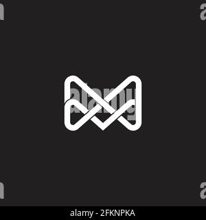 letter ma abstract infinity overlapping line 3d logo vector Stock Vector