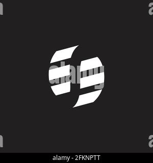 stripes dimensional objects abstract geometric logo vector Stock Vector
