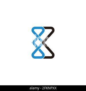 abstract letter k dna chain simple logo vector Stock Vector