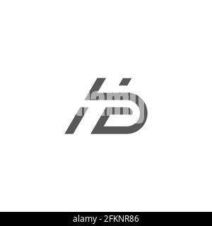 letter hb lines art geometric concept vector Stock Vector