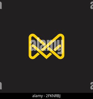 letter ma infinity simple overlap line logo vector Stock Vector