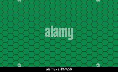 Green backdrop and black hexagon lines abstract wallpaper Stock Vector