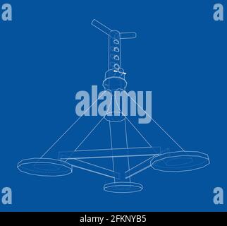 Axle stand isolated. Vector Stock Vector Image & Art - Alamy