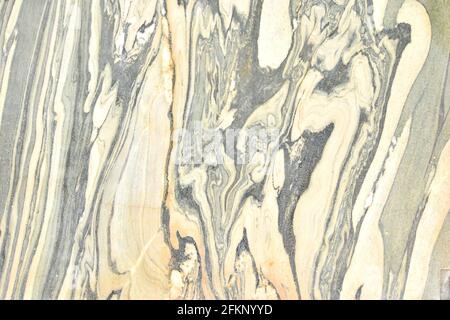 Beautiful pattern of natural Cipollino marble ("onion-stone"). Used by the ancient Greeks and Romans, latin term for it was "marmor carystium". Stock Photo