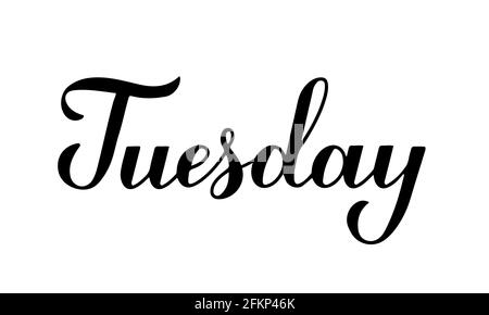 Premium Vector  Tuesday lettering modern handwritten text sticker for  planner bright tuesday text days of week planning concept vector  illustration