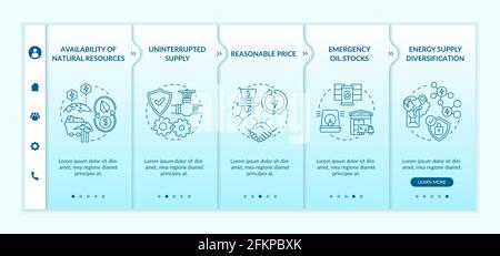 Energetic security elements onboarding vector template Stock Vector