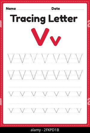 letter v worksheets hi res stock photography and images alamy