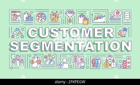 Customer segmentation word concepts banner Stock Vector
