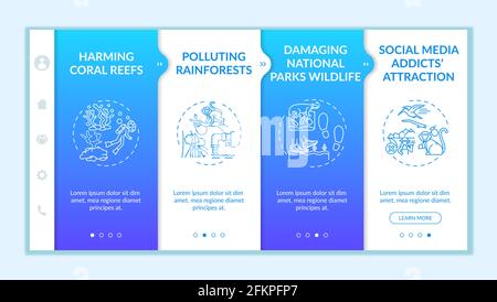 Green tourism challenges onboarding vector template Stock Vector