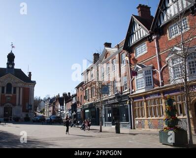 Views of Market Place in Henley on Thames, Oxfordshire in the UK Stock Photo