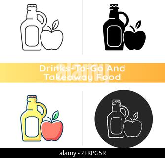 Cider to go icon Stock Vector