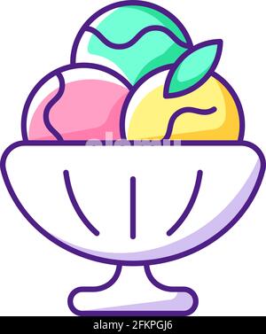 Sorbet RGB color icon Stock Vector