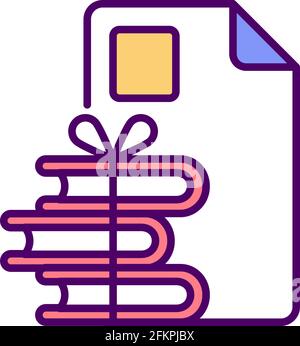 Research and private study RGB color icon Stock Vector