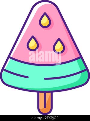 Vegan frozen treat RGB color icon Stock Vector