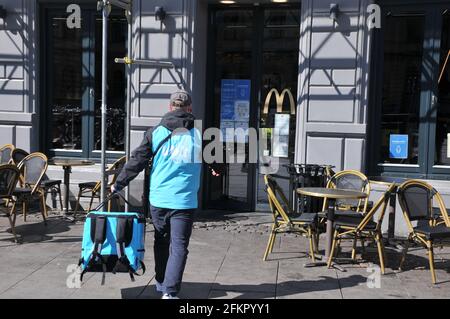 Copenhagen, Denmark. 18 March 2021, Louis Vuitton opens for business after  such long time of