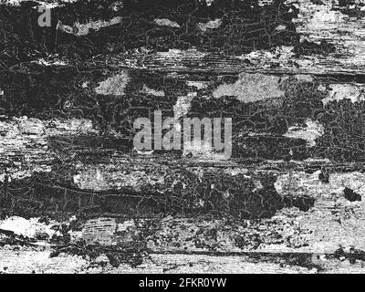 Distress wooden planks texture. Black and white grunge background. EPS8 vector illustration Stock Vector