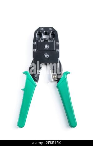 Crimp  Tool with cutting section image isolated on white background Stock Photo