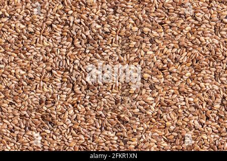 Seamless  Linseed texture background top view Stock Photo