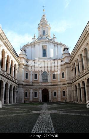 Sant'Ivo alla Sapienza, Roman Catholic Church in Rome, Italy by Francesco Borromini