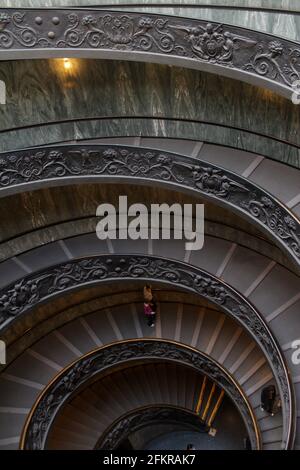 Bramante Spiral Staircase at the Vatican Museum Stock Photo