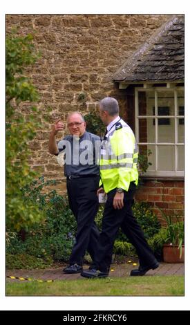 David Colby a local vicar leaving thehome of Dr. David Kelly in Sothmoor, Oxfordshire.pic David Sandison 17/7/2003 Stock Photo