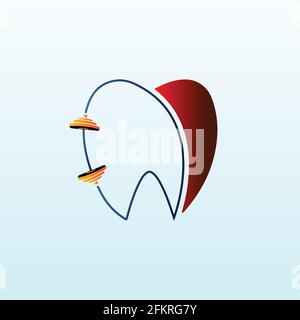 family dental Cross Fit gym equipment logo vector design Stock Vector