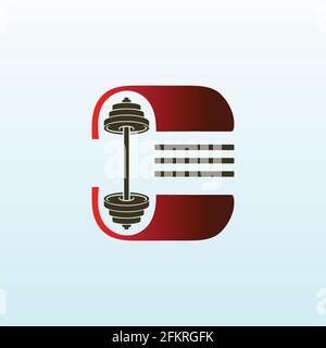 Financial and insurance vector logo design with fitness icon Stock Vector