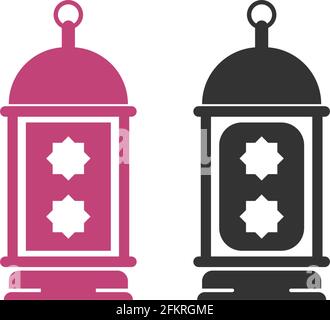 Simple lantern icon logo design vector template Stock Vector