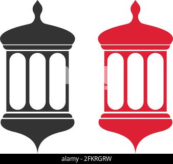 Simple lantern icon logo design vector template Stock Vector