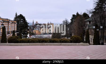 views of Kislovodsk city, resorts of the Caucasus Mineral waters, Russia Stock Photo
