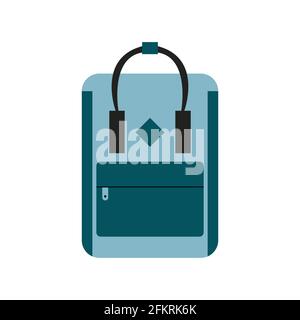 Colored travel backpacks isolated on white background. Vector Illustration Stock Vector